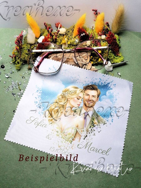 Brillenputztuch Gastgeschenk   - Personalisierbar -