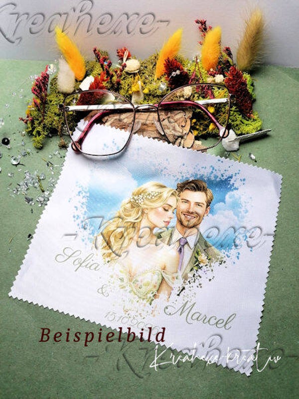 Brillenputztuch Gastgeschenk   - Personalisierbar -