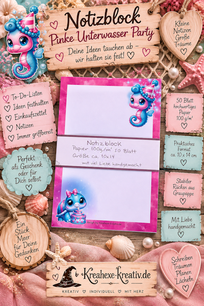 Notizblock  "Pink Birthday"