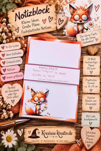 Notizblock  "Fuchs Peter"