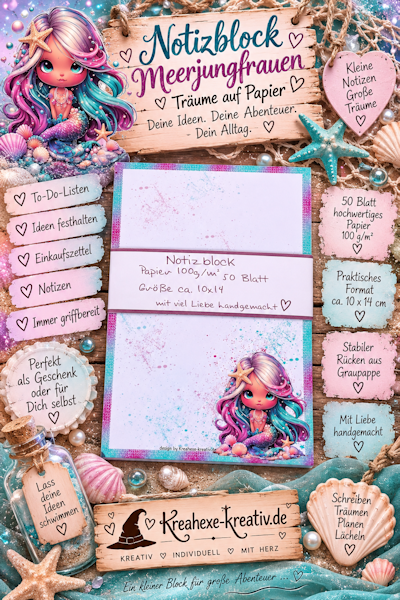 Notizblock  "Mermaid Silly"