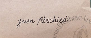 Stempel  "zum Abschied"