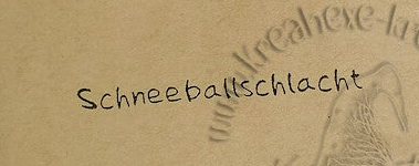 Stempel  "Schneeballschlacht "