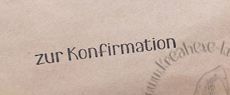 Stempel  "zur Konfirmation"