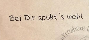 Stempelgummi  "Bei Dir spukt´s wohl"