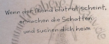 Stempel  " Wenn der Mond blutrot scheint, "