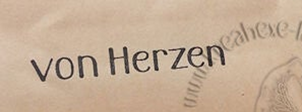 Stempel  "von Herzen"