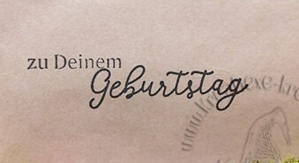 Stempel  "zu Deinem Geburtstag"