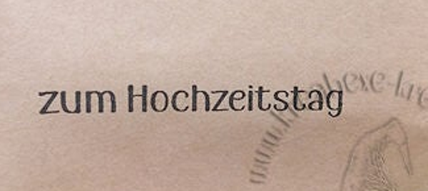 Stempel  "zum Hochzeitstag"