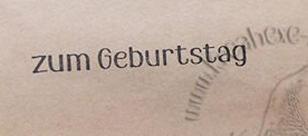 Stempel  "zum Geburtstag"
