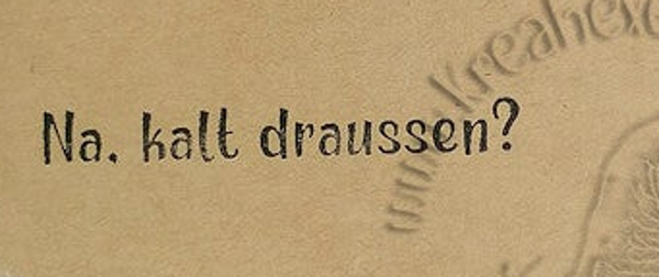 Stempel  " Na kalt draussen ? "