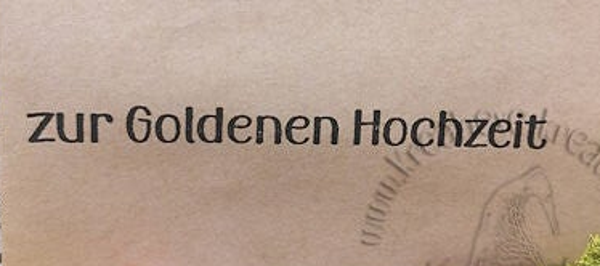 Stempel  "zur goldenen Hochzeit"