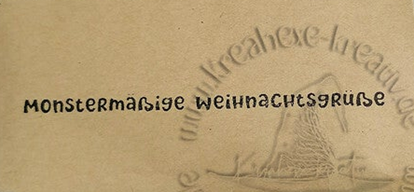 Stempel  "Monstermäßige Weihnachtsgrüße "