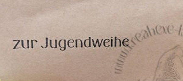 Stempel  "zur Jugendweihe"