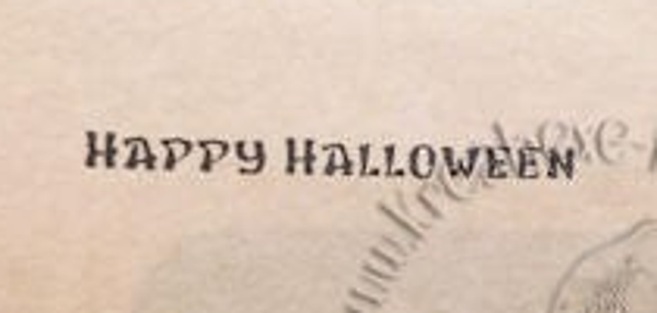 Stempelgummi  "Happy Halloween "