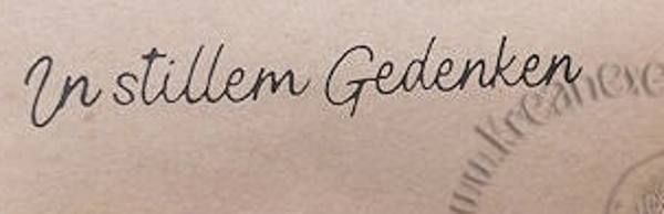 Stempel  "In stillem Gedenken"