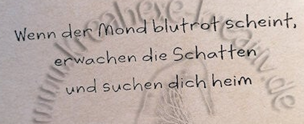 Stempel  " Wenn der Mond blutrot scheint, "