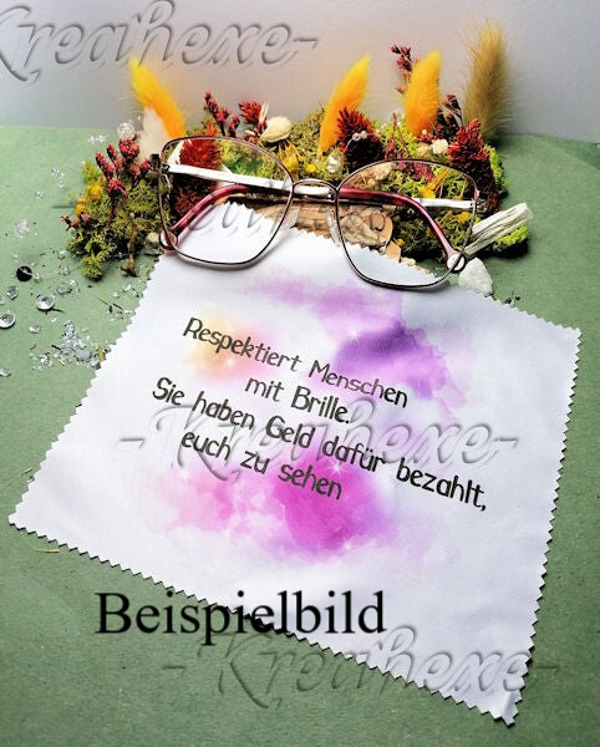 Brillenputztuch handbedruckt  - Personalisierbar -