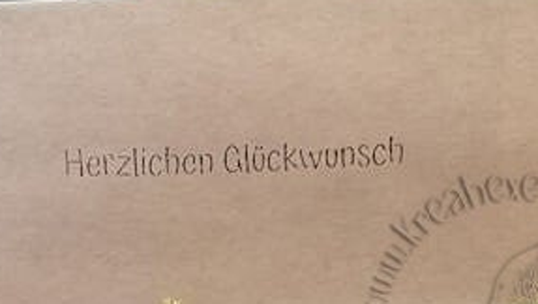 Stempelgummi  "Herzlichen Glückwunsch"