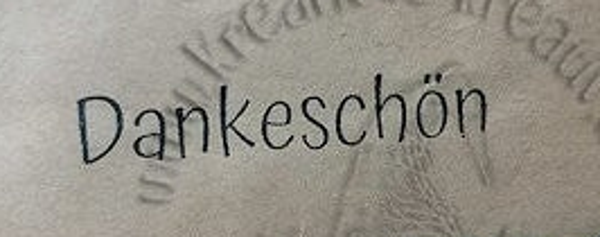 Stempelgummi  " Dankeschön "
