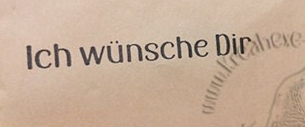 Stempel  "Ich wünsche Dir"