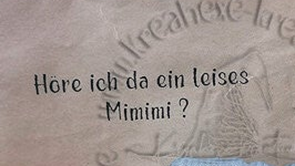 Stempelgummi  " Höre ich da ein... "