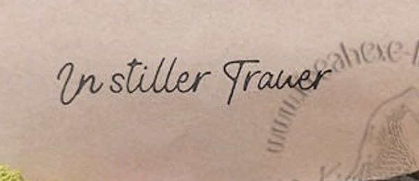 Stempel  "In stiller Trauer"