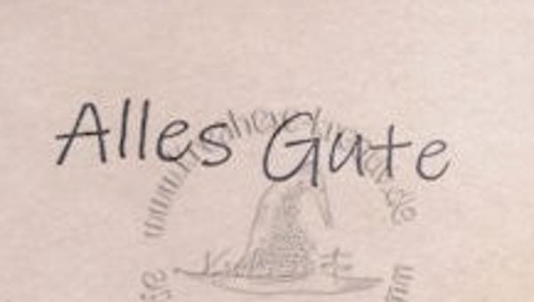 Stempelgummi  " Alles Gute "