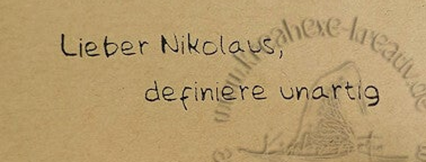 Stempel  " Lieber Nikolaus, ... "