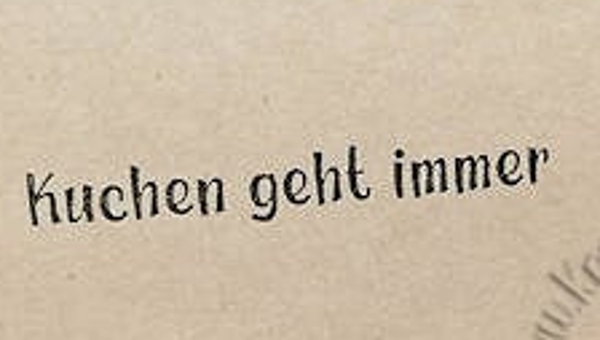 Stempelgummi  "Kuchen geht immer"
