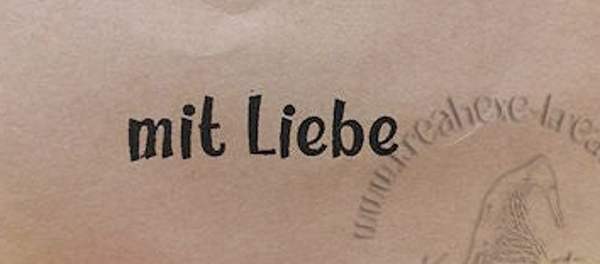 Stempel  "mit Liebe"