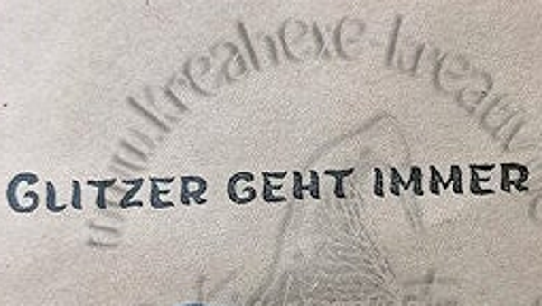 Stempelgummi  " Glitzer geht immer "