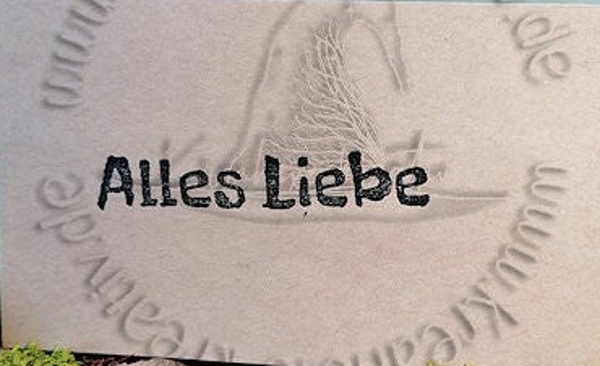 Stempel  " Alles Liebe "