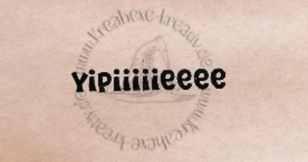 Stempel  " Yipiiiiieeee "