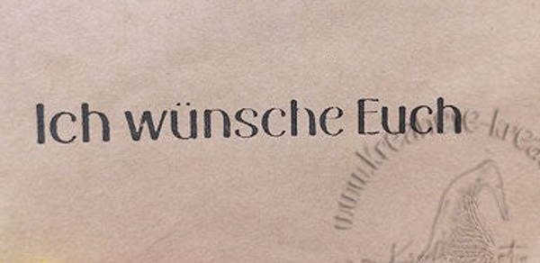 Stempel  "Ich wünsche Euch"