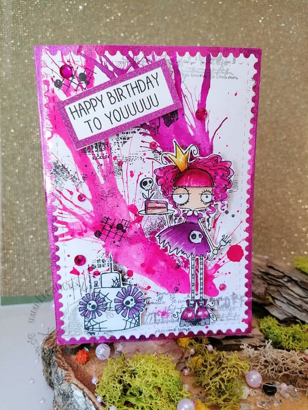 Geburtstagskarte "Queen Pinky"