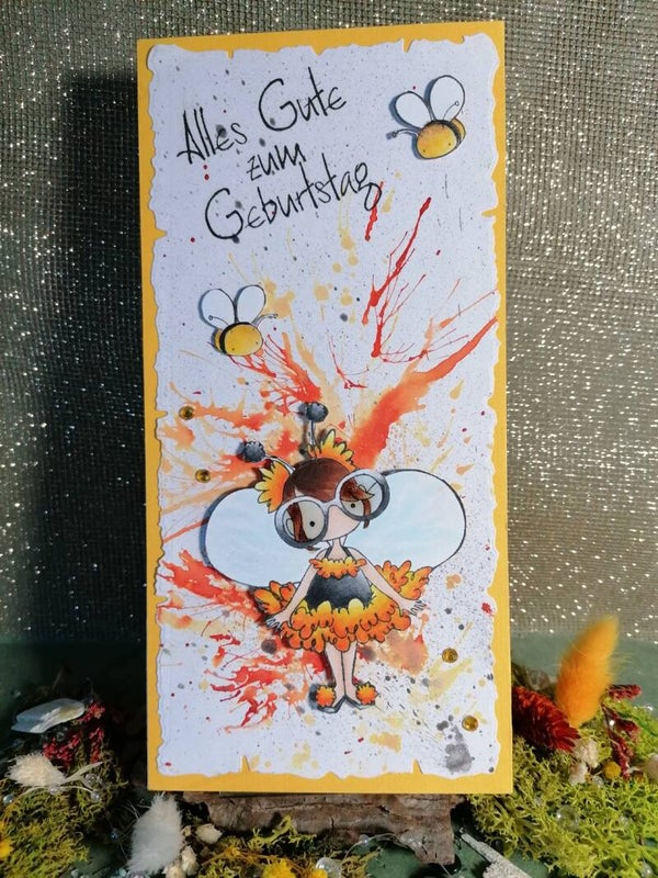 Geburtstagskarte "schlaues Bienchen"