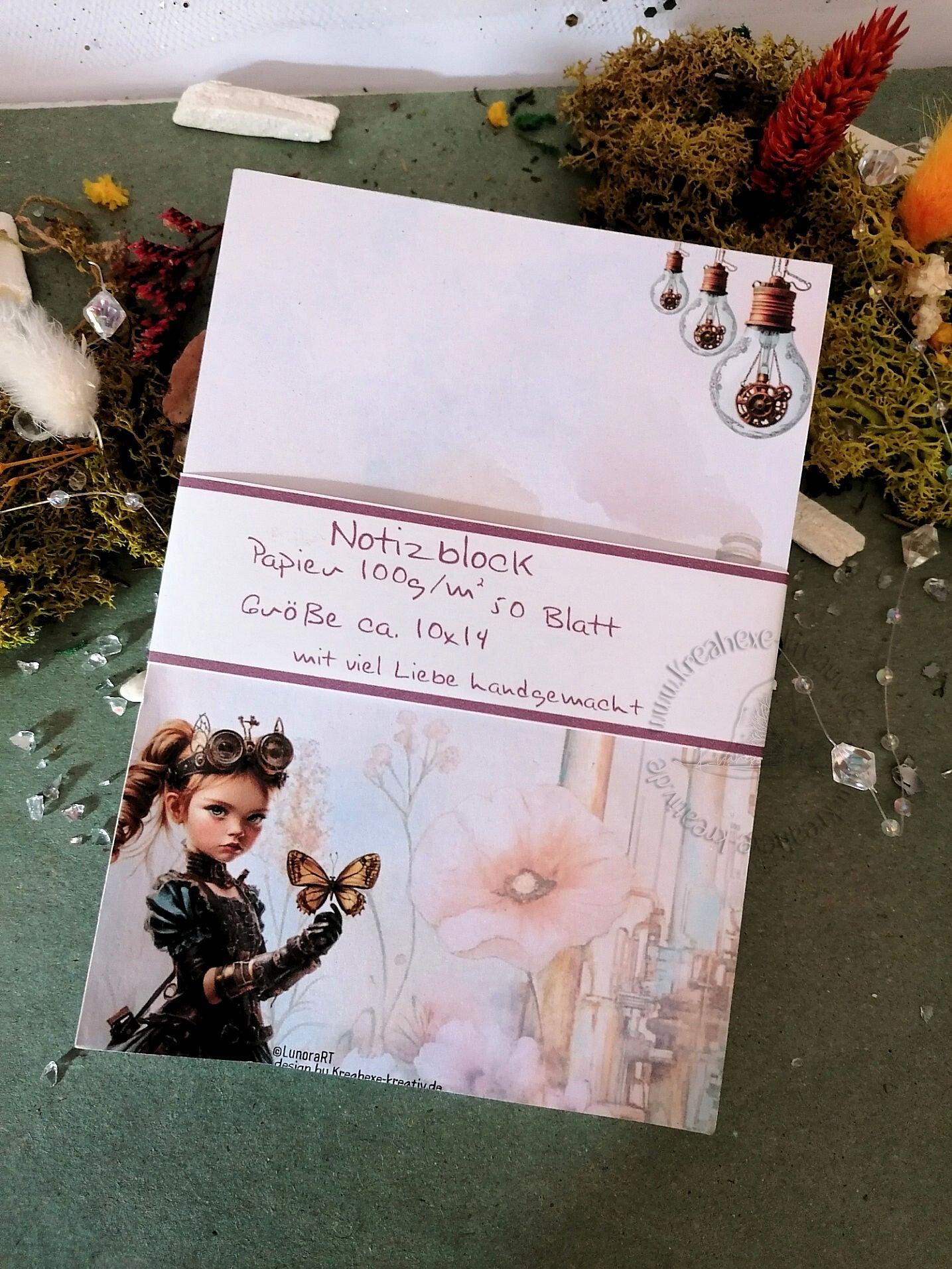 Notizblock  "Steampunk Butterfly"