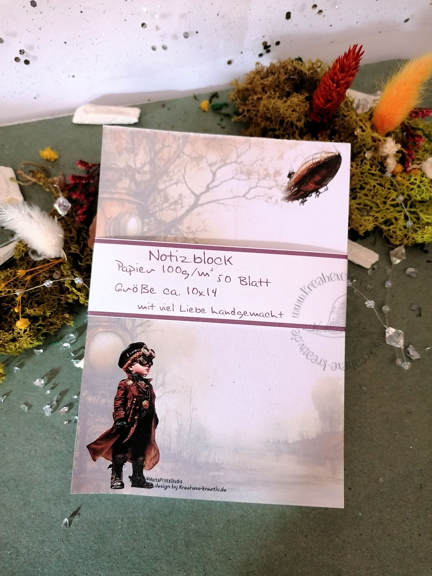 Notizblock  "Steampunk Luftschiff"