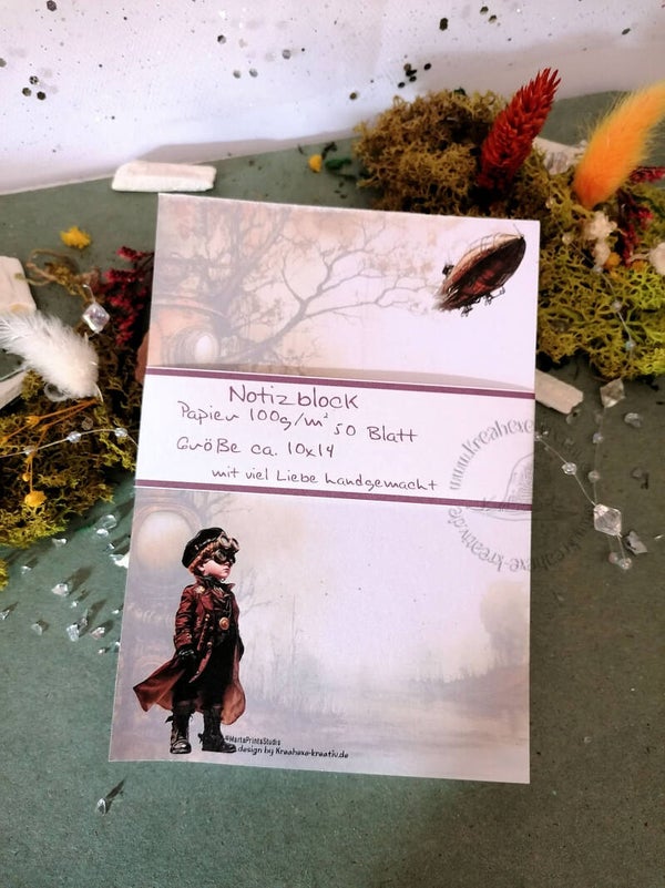 Notizblock  "Steampunk Luftschiff"