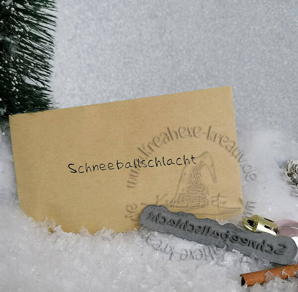 Stempel  "Schneeballschlacht "