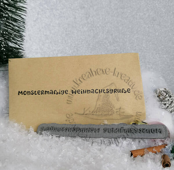Stempel  "Monstermäßige Weihnachtsgrüße "