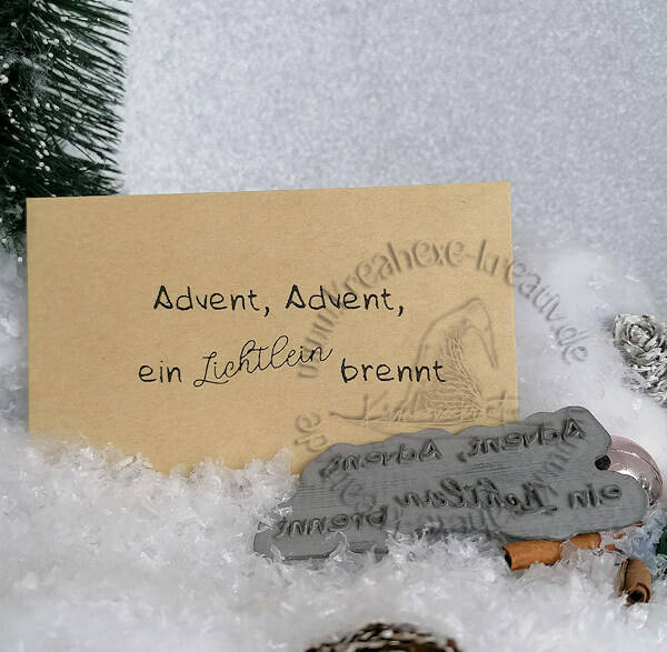 Stempel  " Advent, Advent, ein Lichtlein brennt "