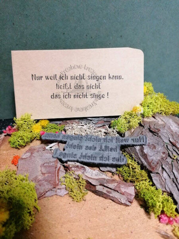 Stempelgummi  " Nur weil ich nicht.... "