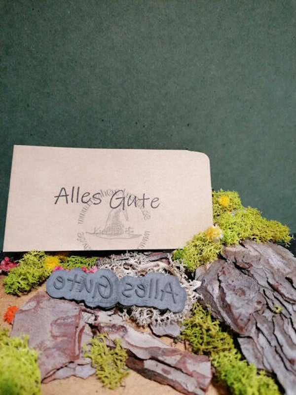 Stempelgummi  " Alles Gute "
