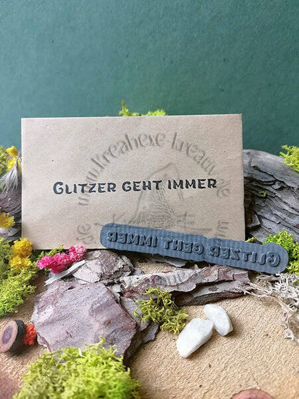 Stempelgummi  " Glitzer geht immer "