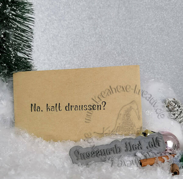 Stempel  " Na kalt draussen ? "
