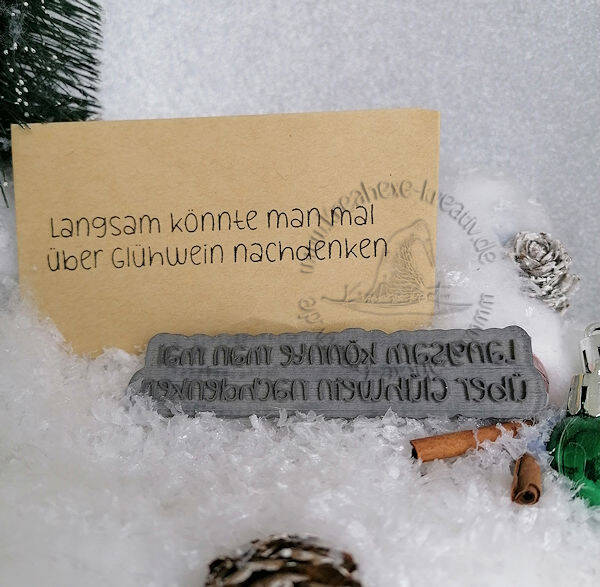 Stempelgummi  " Langsam könnte man ... "