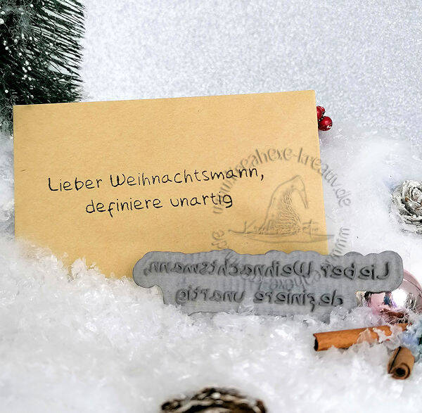 Stempel " Lieber Weihnachtsmann ... "