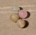 perle tourmaline vert/rose/blanc Ø8